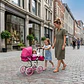 Coche De Muñecas Estilo Clásico Incluye Bolso Y Canasto Accesorios - Miniatura 3