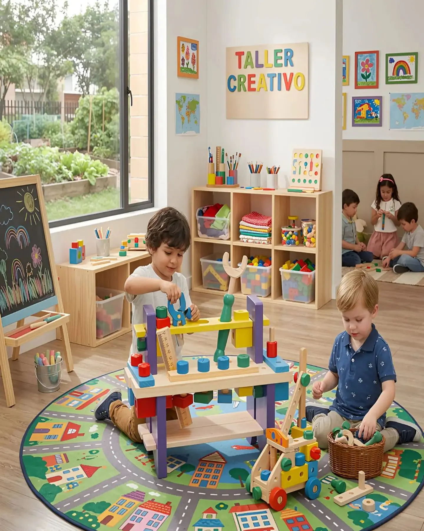 Banco de Herramientas de Madera Didáctico Montessori para Niños 4