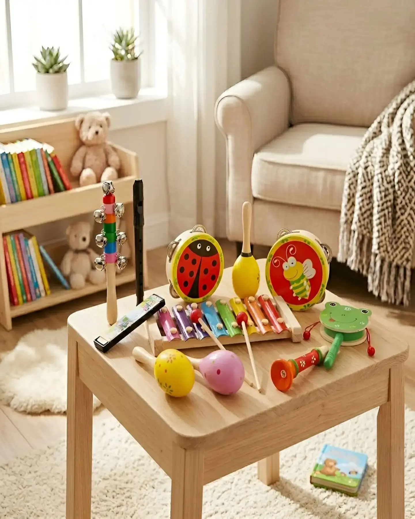 Set de Instrumentos Musicales de Madera para Niños 1