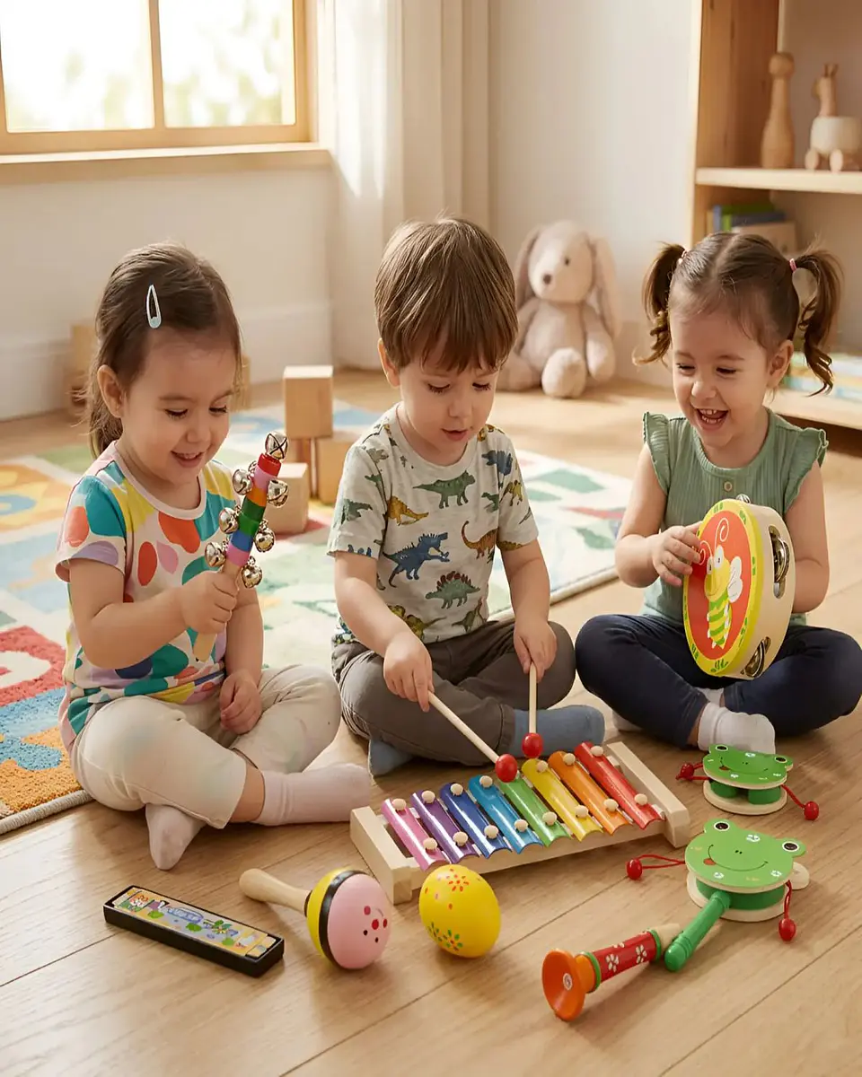 Set de Instrumentos Musicales de Madera para Niños 2