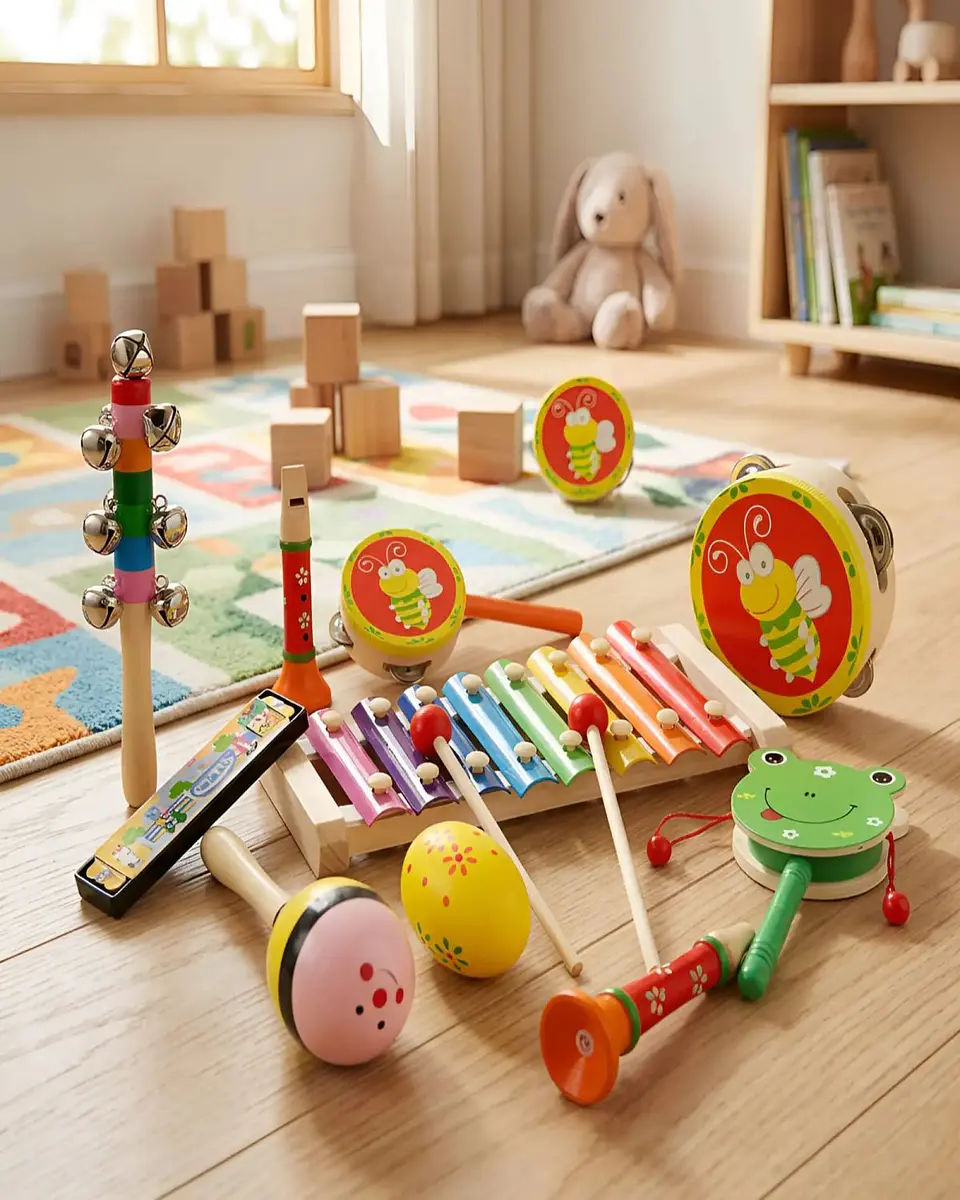 Set de Instrumentos Musicales de Madera para Niños 4