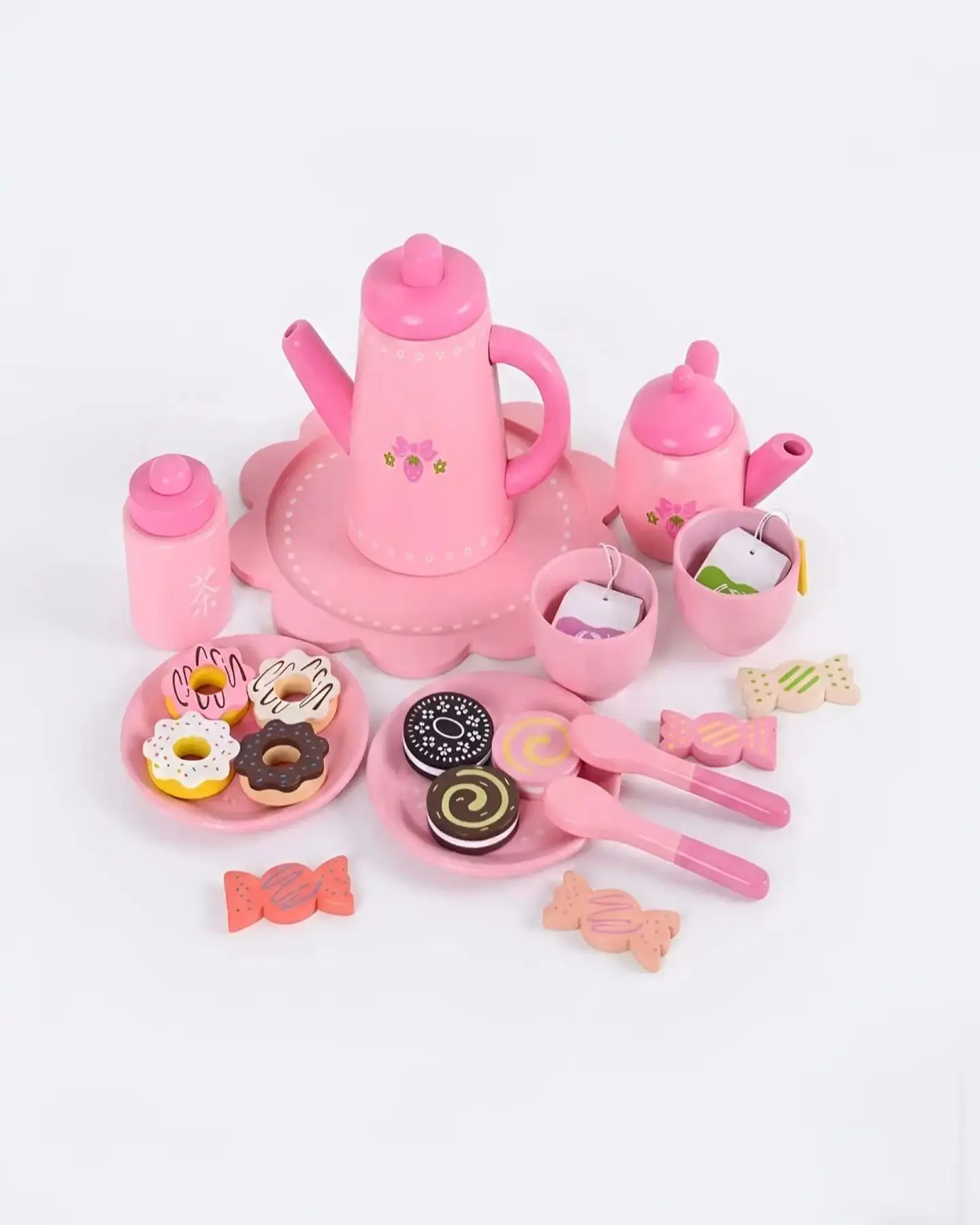 Set de Té de Madera Infantil - Juego de Té y Pastelería con Accesorios 6