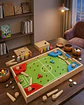 Centro de Juegos de Madera 4 en 1 - Fútbol Pinball, Ludo y Juegos de Estrategia - Miniatura 5