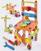 Silla de Actividades y Banco de Herramientas de Madera Montessori 2 en 1 - Miniatura 1