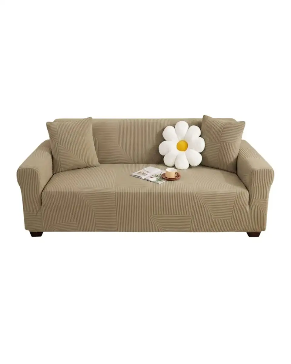 Funda De Sofa 1 Cuerpo Tela Polar Elastico Suave 6