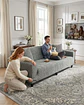 Funda De Sofa 2 Cuerpos Tela Polar Elastico Suave - Miniatura 2
