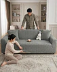 Funda De Sofa 2 Cuerpos Tela Polar Elastico Suave - Miniatura 4