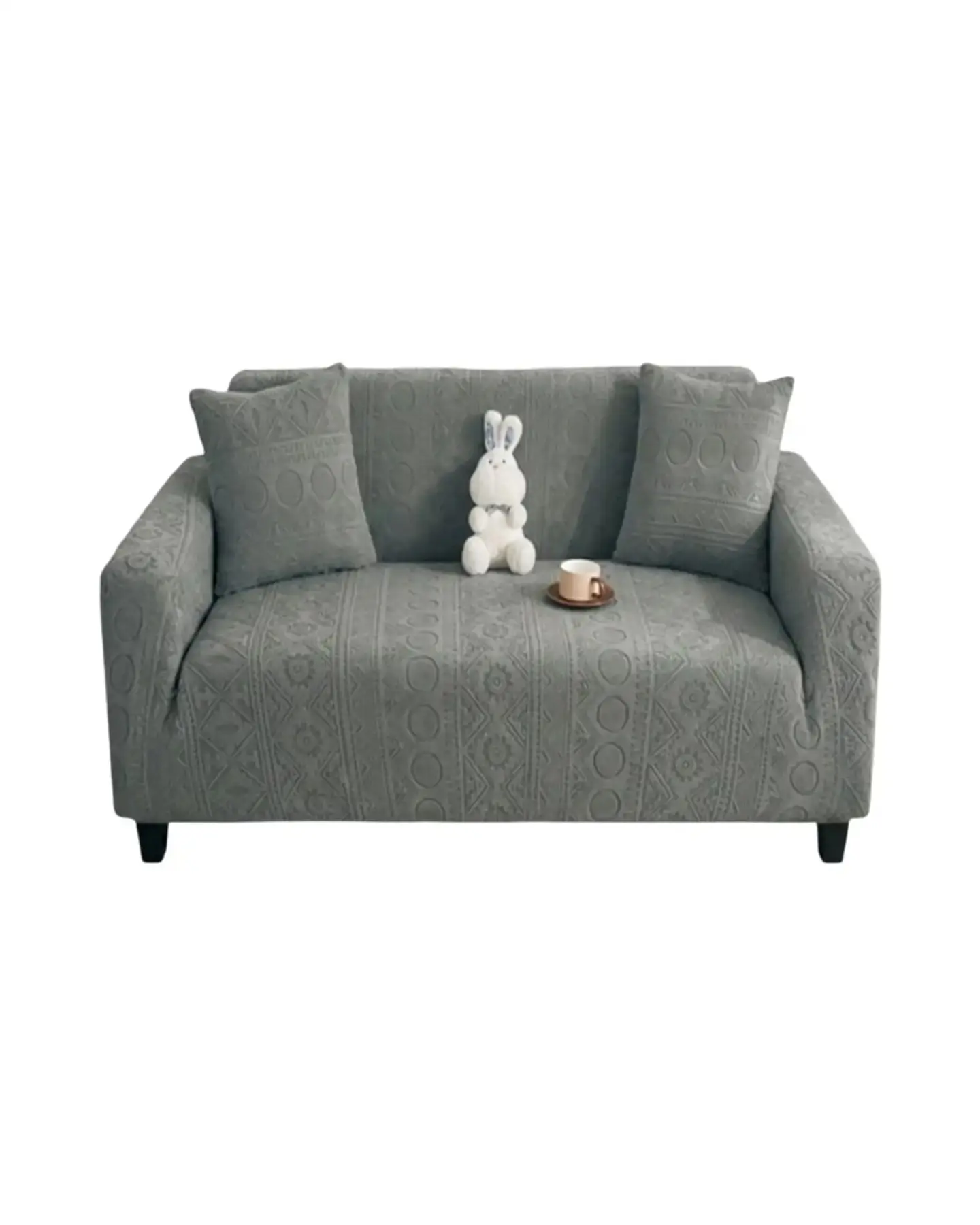 Funda De Sofa 2 Cuerpos Tela Polar Elastico Suave 6