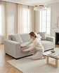 Funda De Sofa 4 Cuerpos Tela Polar Elastico Suave - Miniatura 1