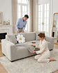 Funda De Sofa 4 Cuerpos Tela Polar Elastico Suave - Miniatura 4