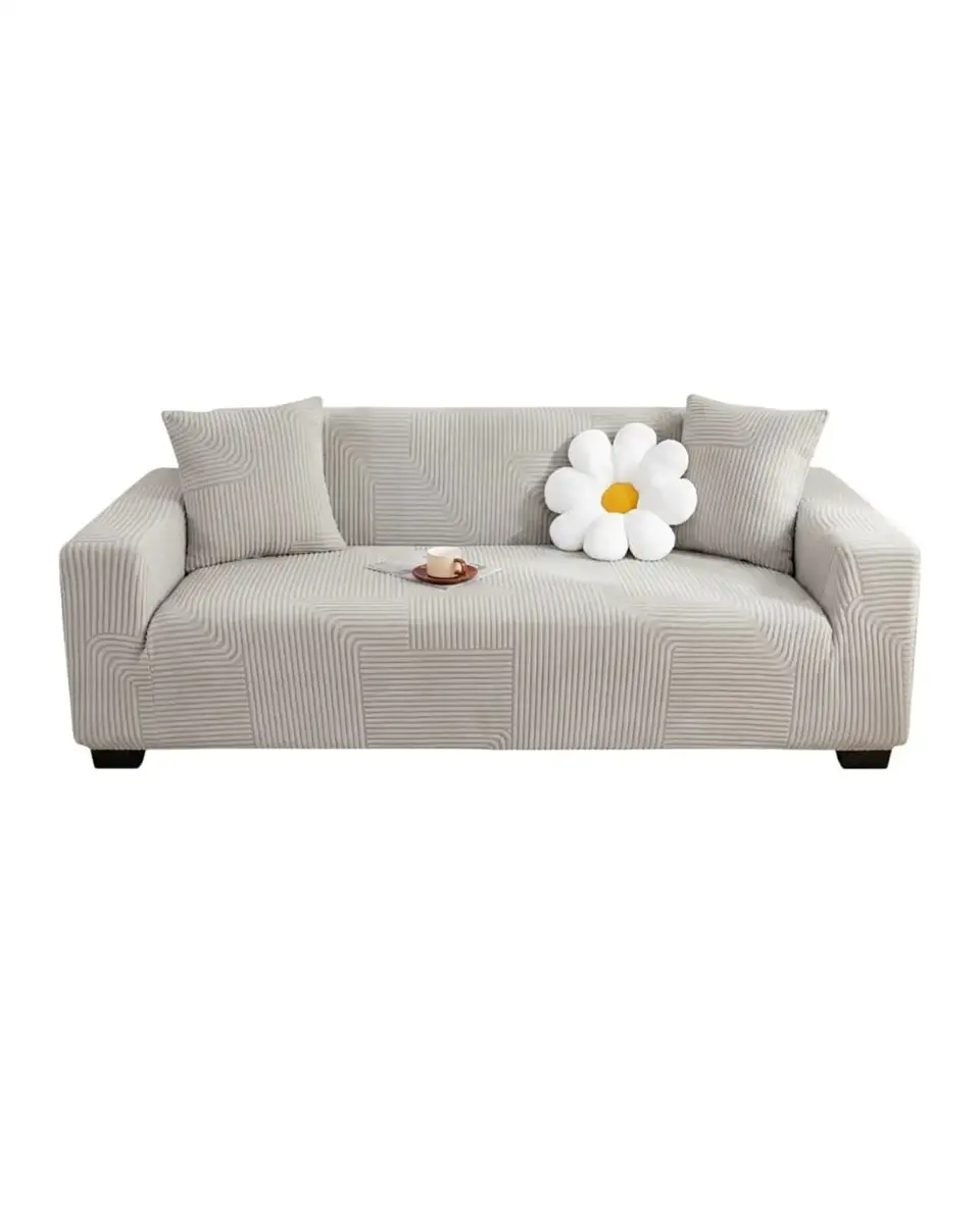 Funda De Sofa 4 Cuerpos Tela Polar Elastico Suave 6
