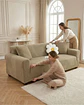Funda De Sofa 4 Cuerpos Tela Polar Elastico Suave - Miniatura 4