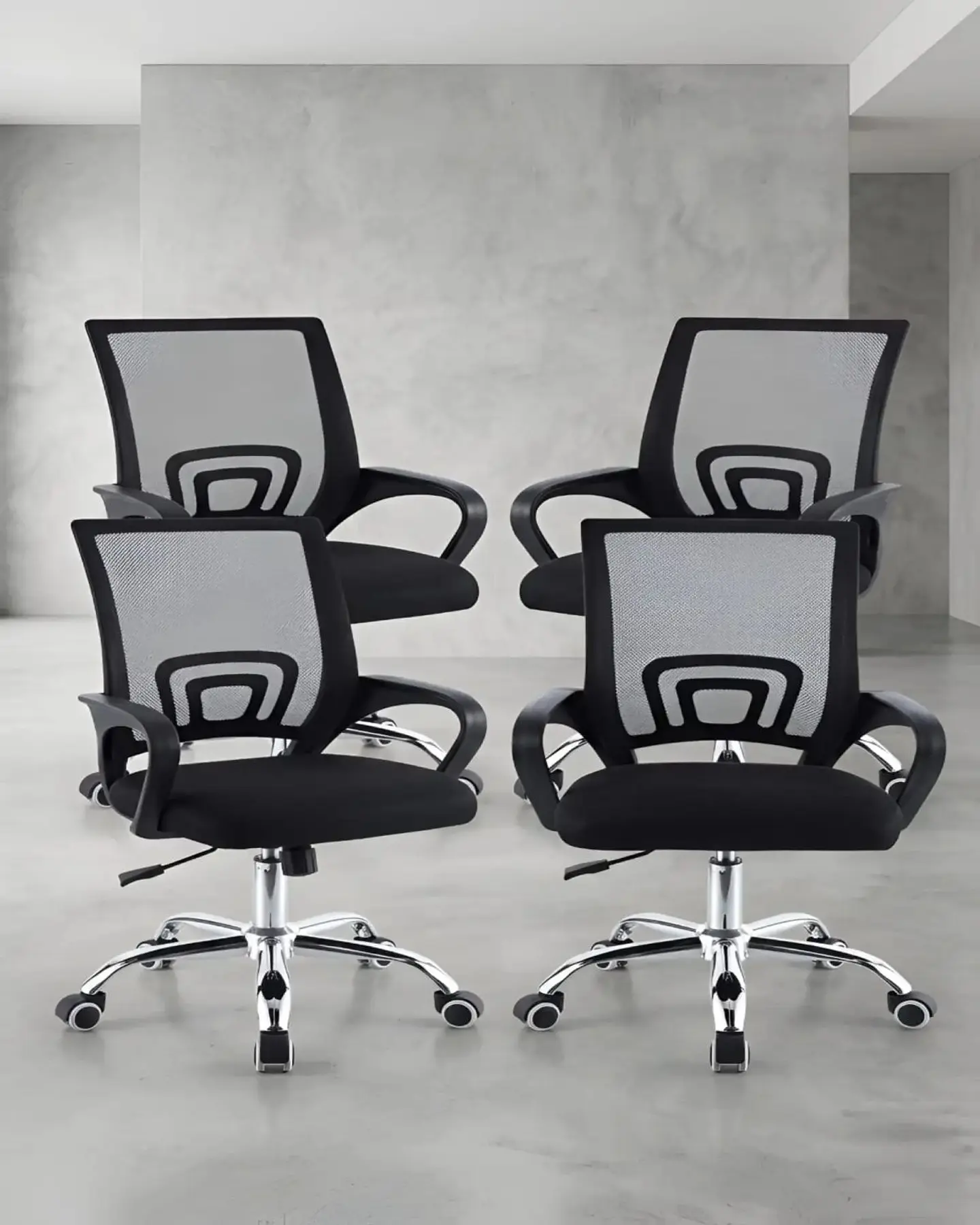 Pack 4 Sillas de Escritorio Ergonómicas 1