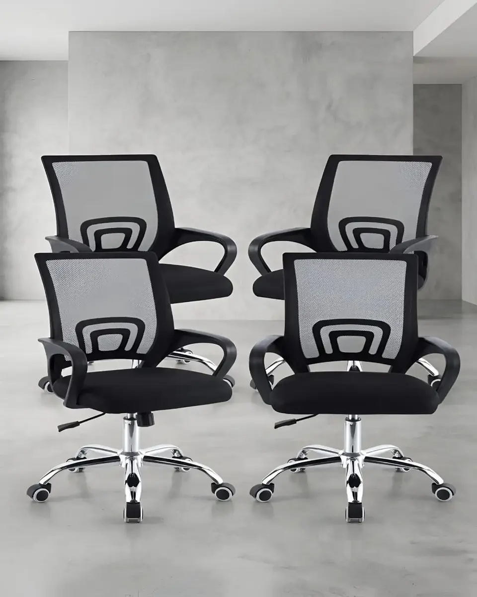 Pack 4 Sillas de Escritorio Ergonómicas 1