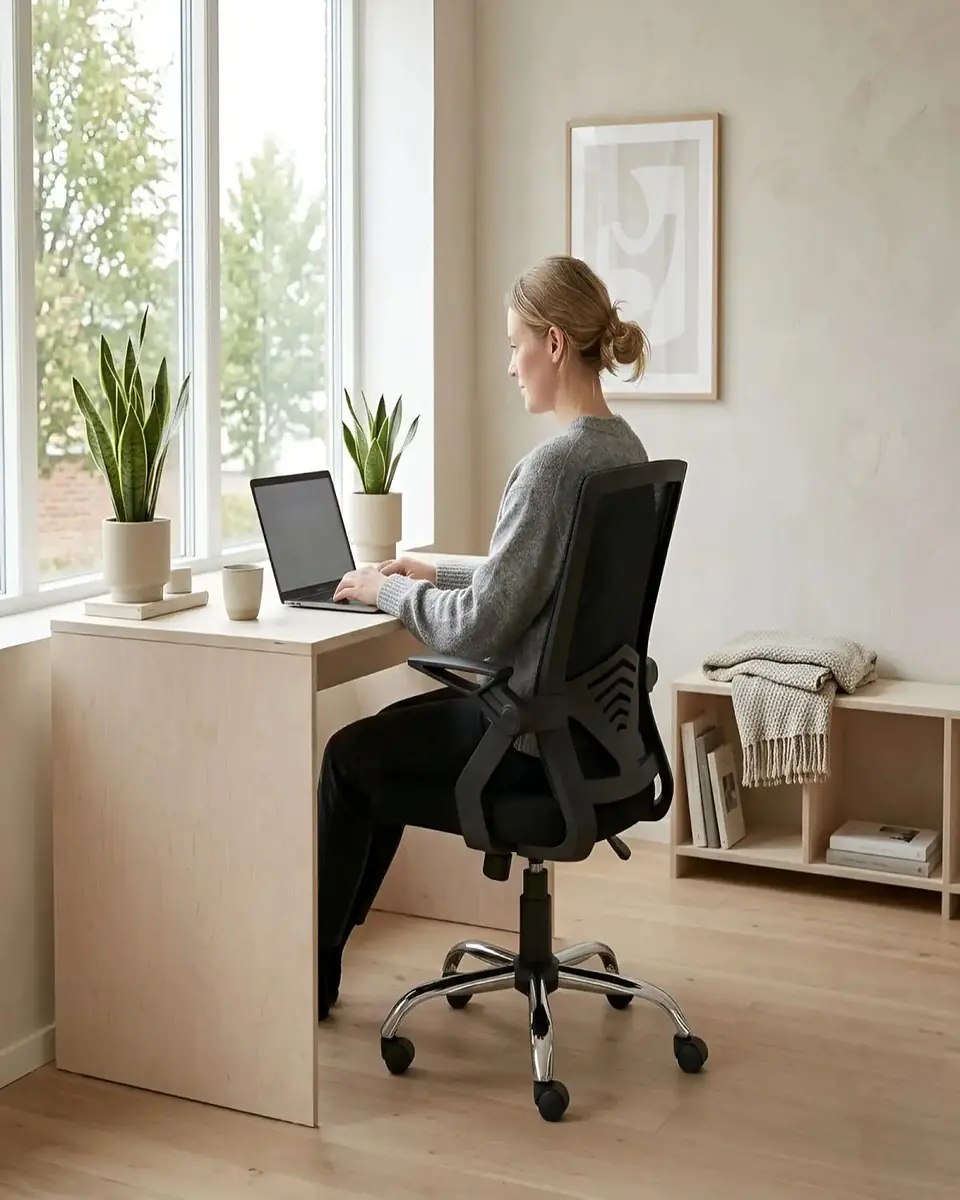 Silla de Escritorio Ergonómica con Apoyabrazos Abatibles 1