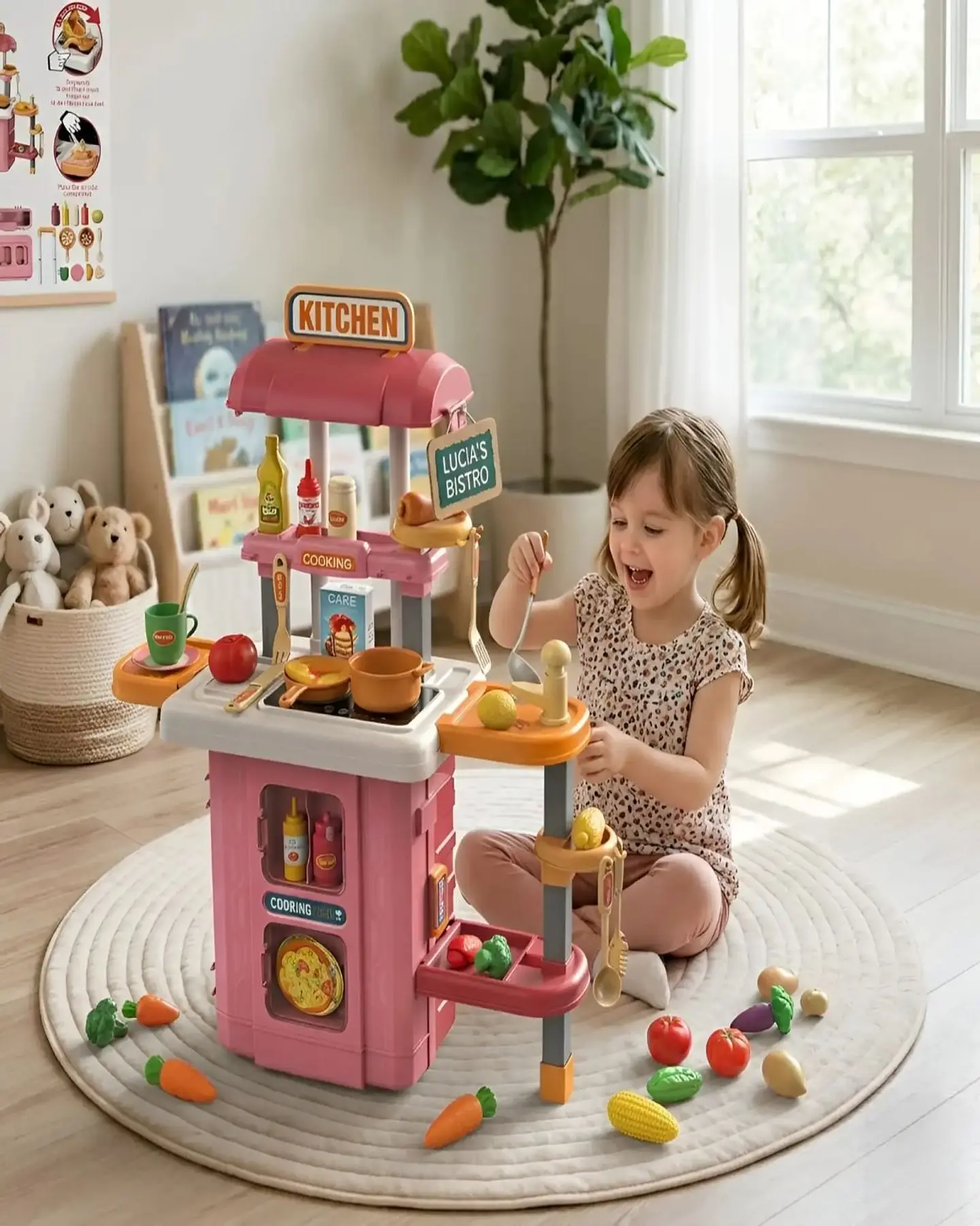 Set Cocina De Juguete 3 En 1 Mobile Kitchen Maleta Con Accesorios 1