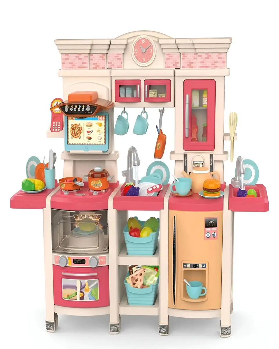 Cocina De Juguete Infantil Home Kitchen 108 Piezas Con Sonido Y Agua 6