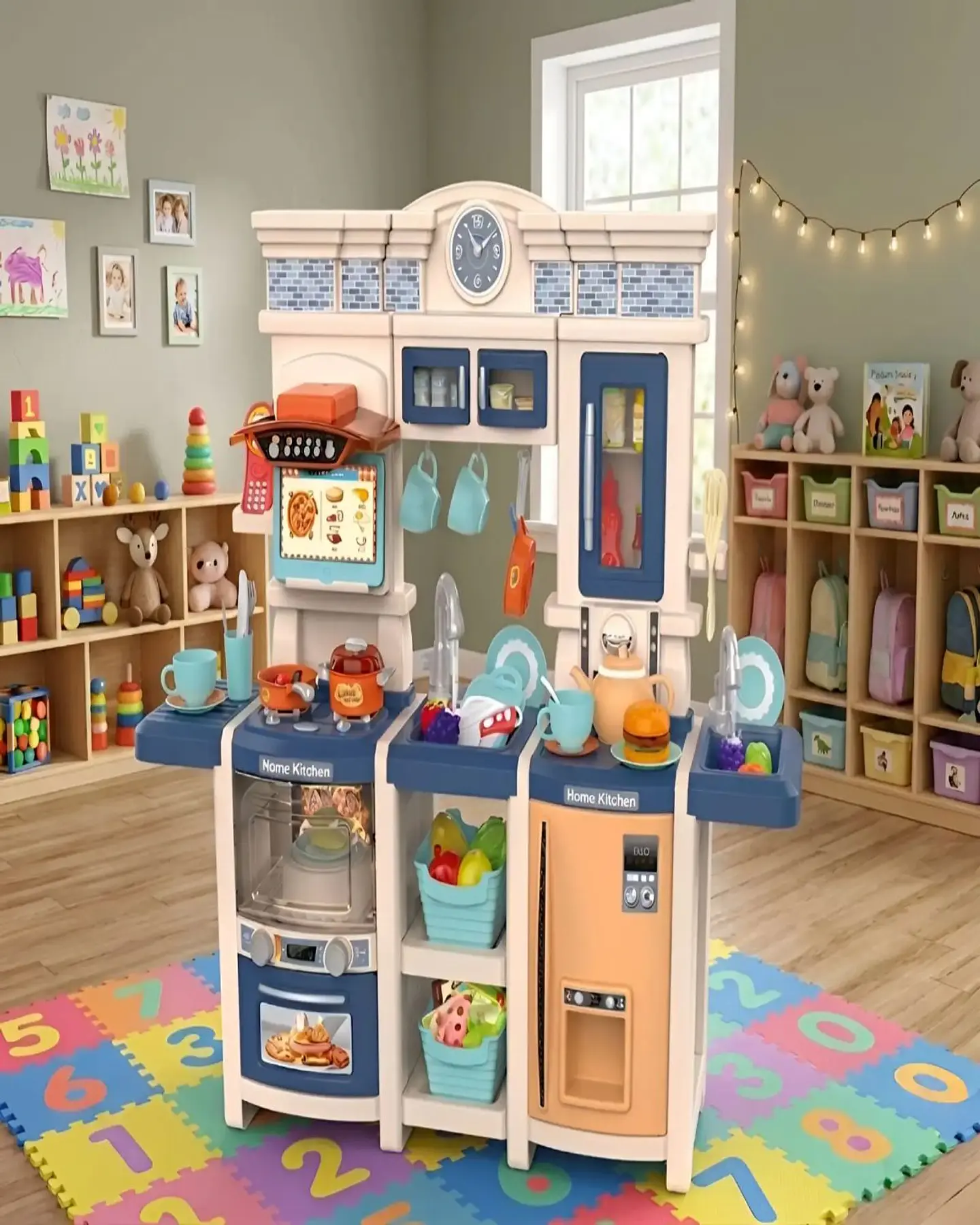 Cocina De Juguete Infantil Home Kitchen 108 Piezas Con Sonido Y Agua 1