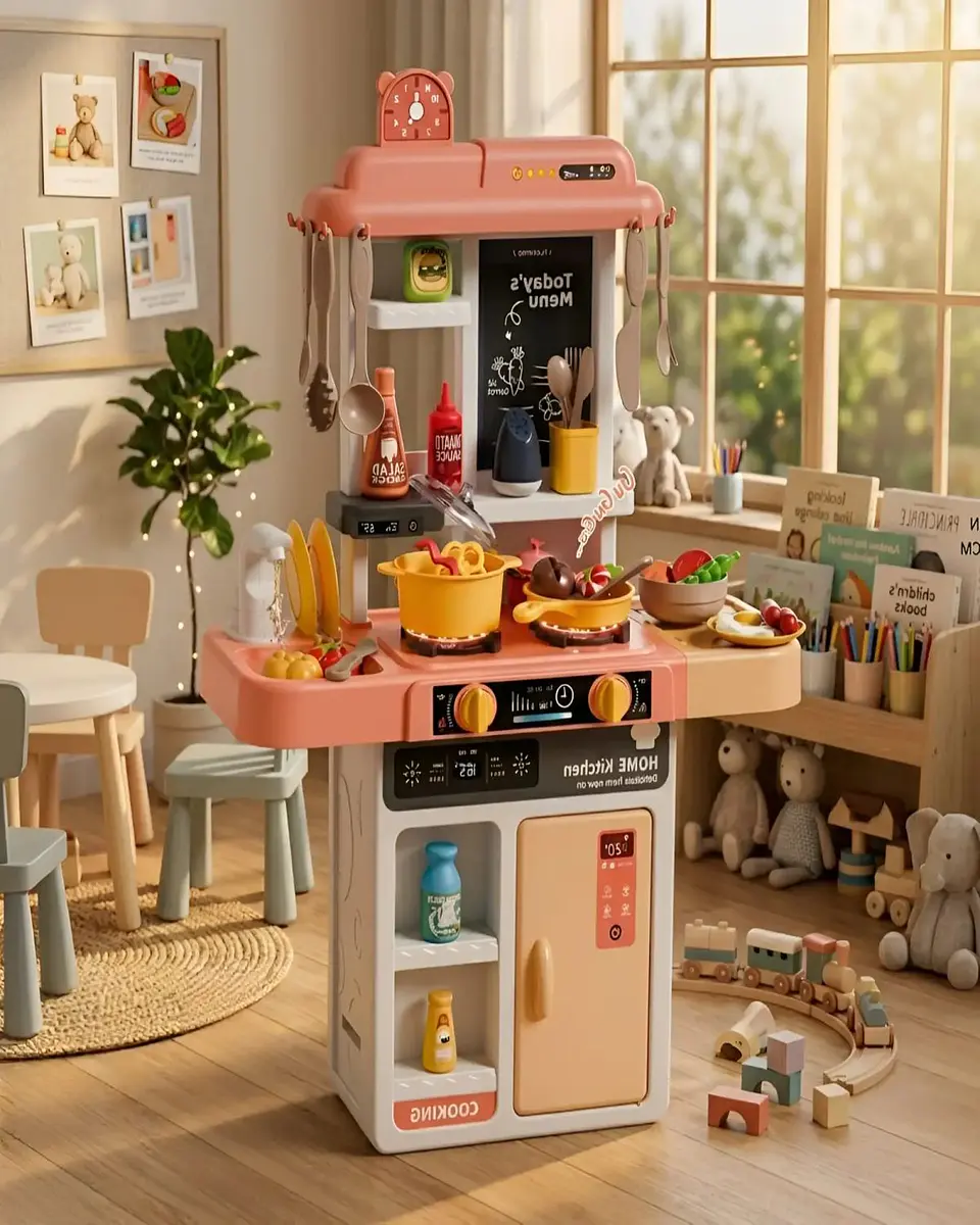 Cocina de Juguete Infantil 43 Piezas con Luz y Sonido 68 cm 1