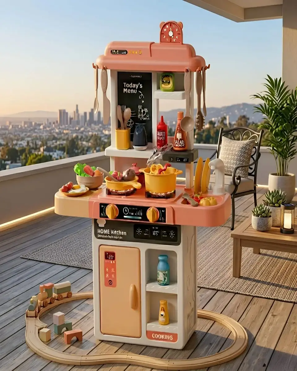Cocina de Juguete Infantil 43 Piezas con Luz y Sonido 68 cm 4