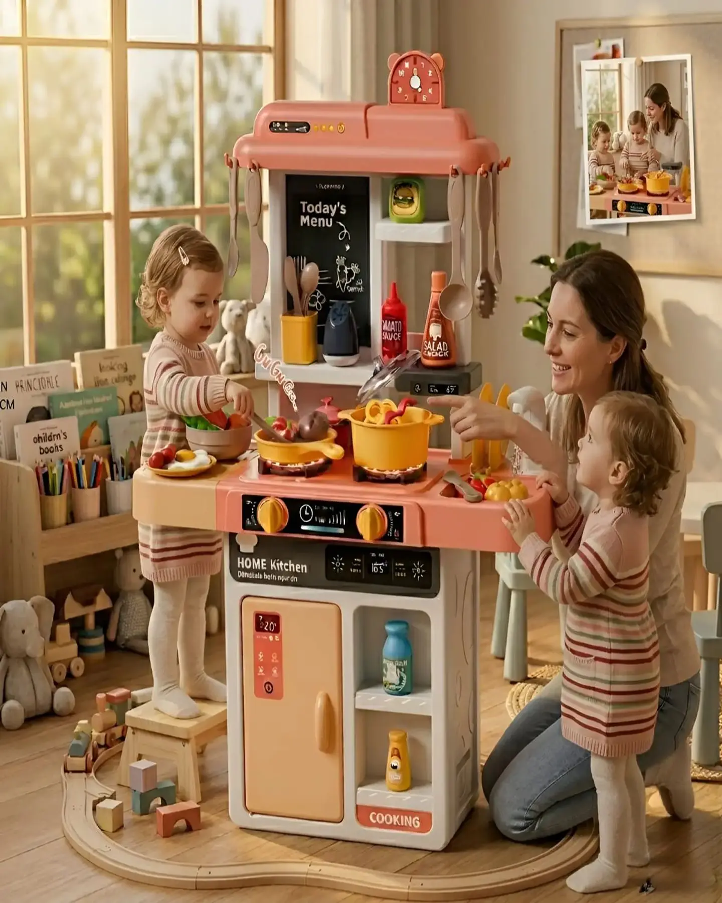 Cocina de Juguete Infantil 43 Piezas con Luz y Sonido 68 cm 5