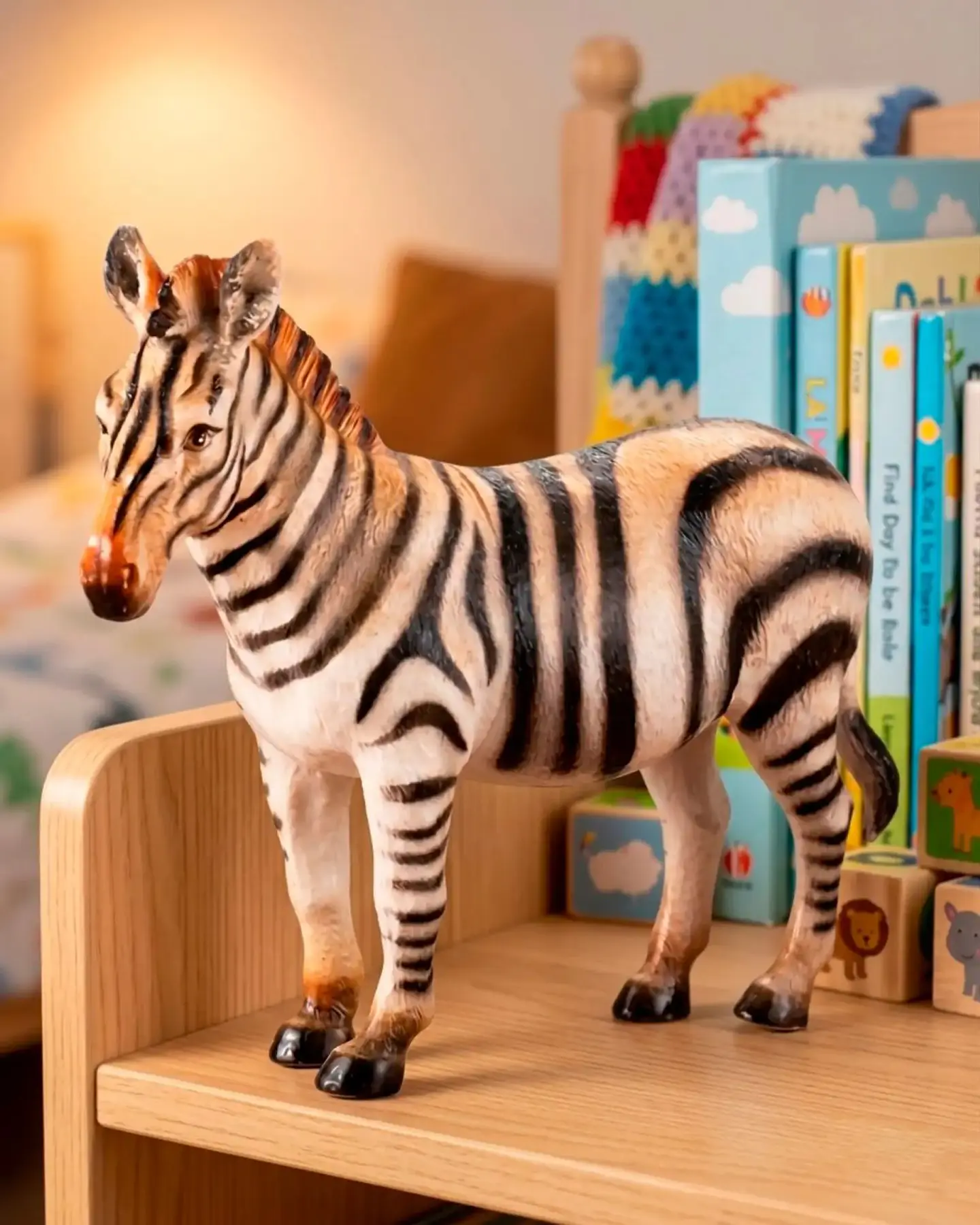 Figura Cebra Realista Decorativa Coleccionable 16,5 cm de Alto 2