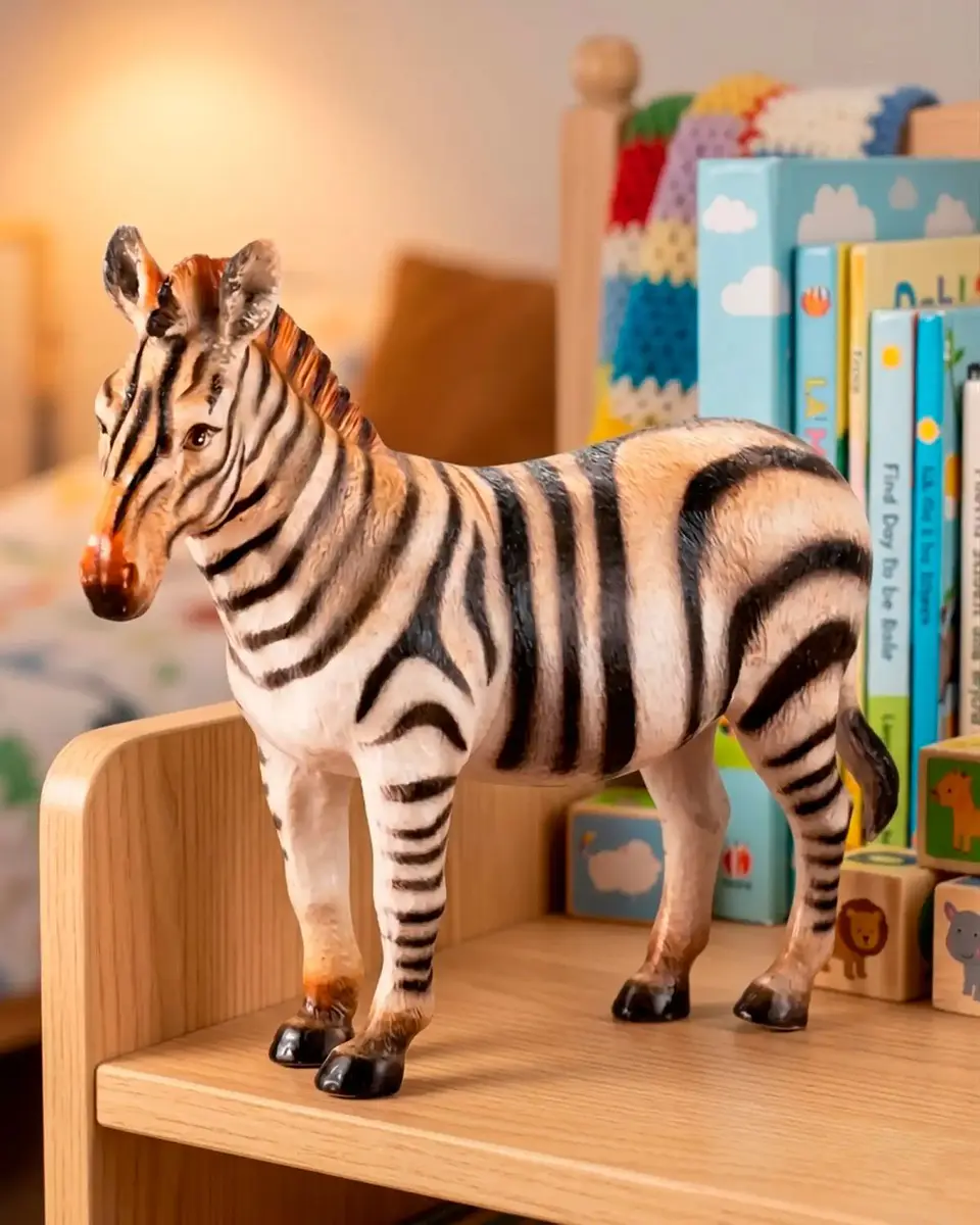 Figura Cebra Realista Decorativa Coleccionable 16,5 cm de Alto 2