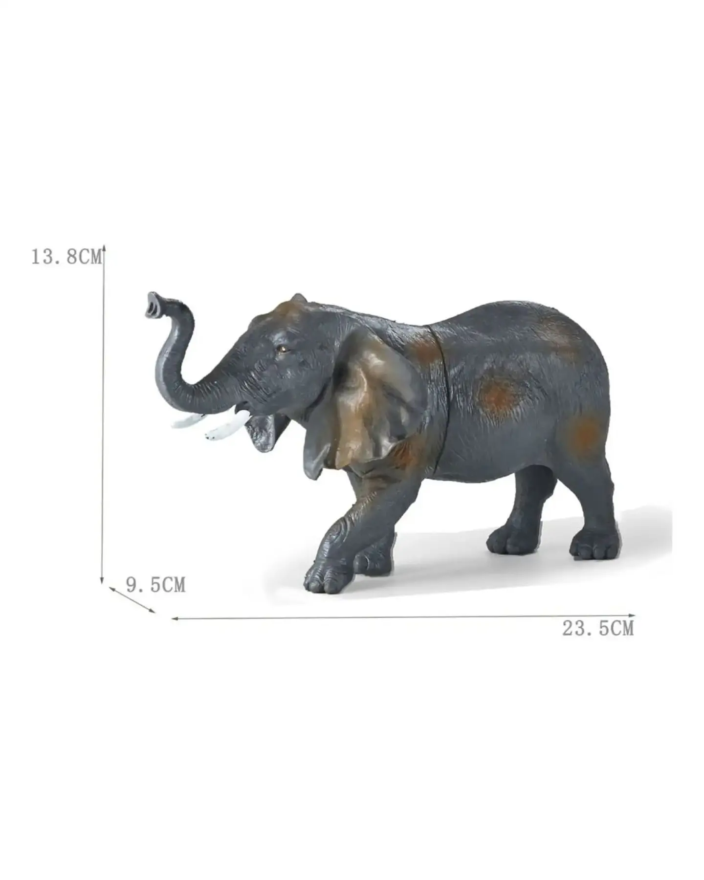 Figura Elefante Realista Decorativa Coleccionable 14 cm de Alto 5