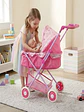 Coche para Muñecas Tipo Moisés con Canasto y Toldo Ajustable - Miniatura 1