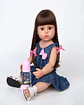 Muñeca Reborn Realista con Accesorios Vestido Azul y Trenzas - Miniatura 6