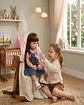 Muñeca Reborn Realista con Accesorios - Vestido Azul y Trenzas - Miniatura 3