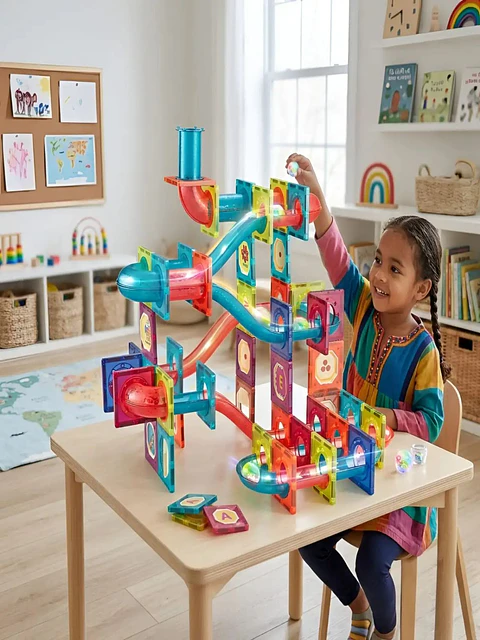 Set Magnético Marble Run - Pista de Canicas 125 Piezas
