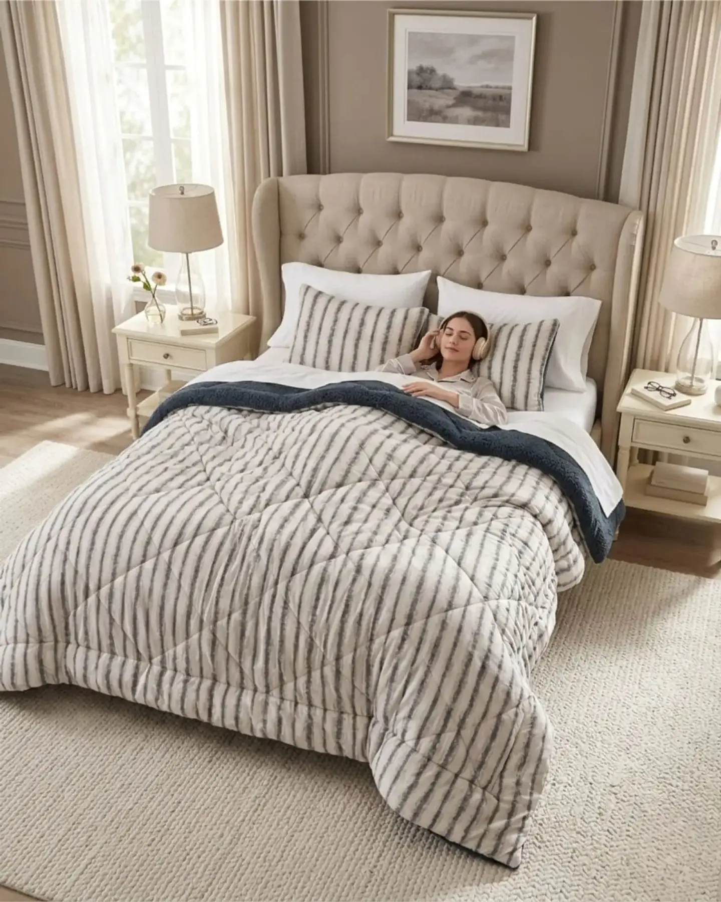Plumon Sherpa Mashini King Invierno Calidad Superior 2