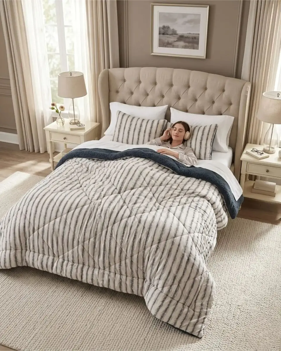 Plumon Sherpa Mashini King Invierno Calidad Superior 2