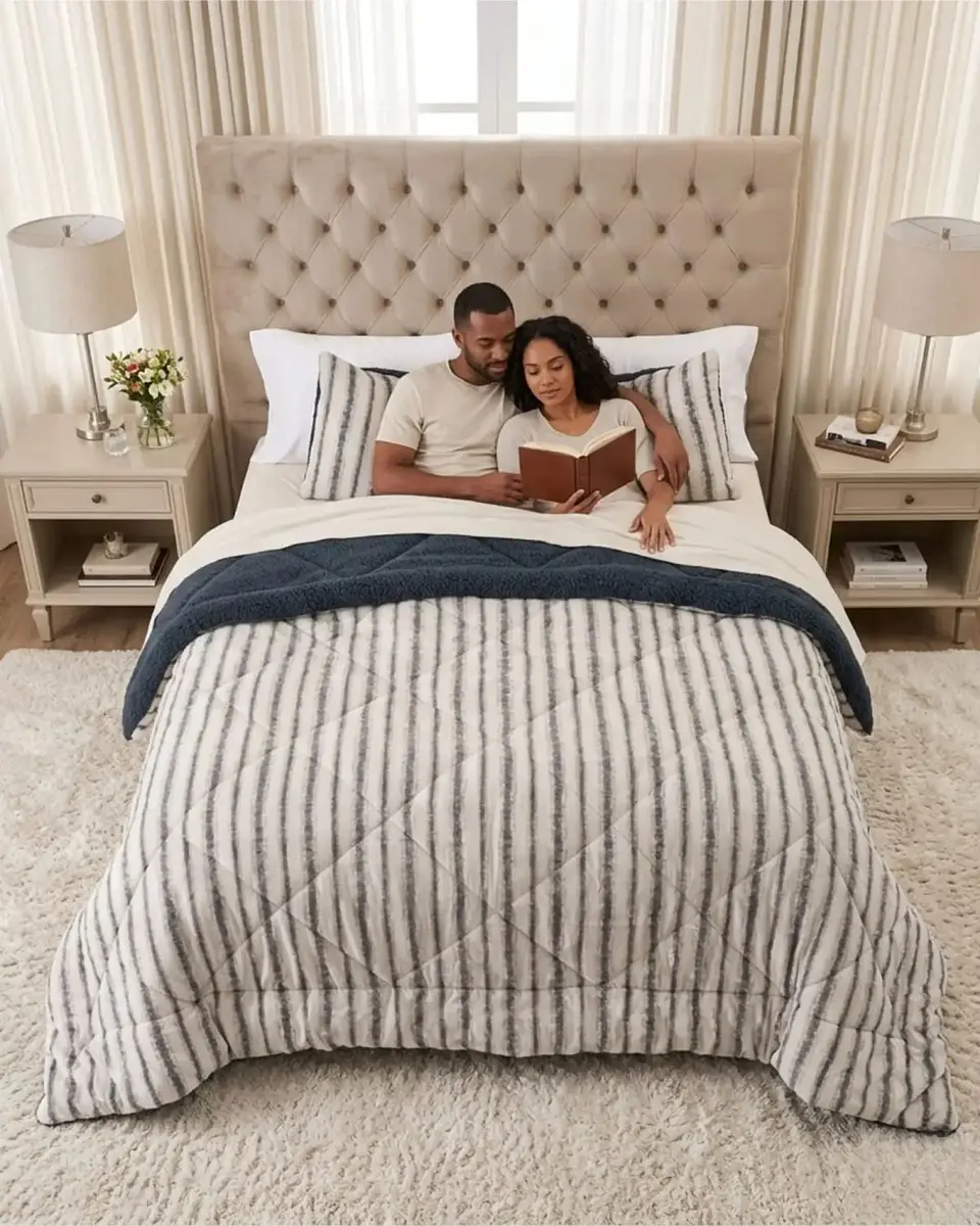 Plumon Sherpa Mashini King Invierno Calidad Superior 3