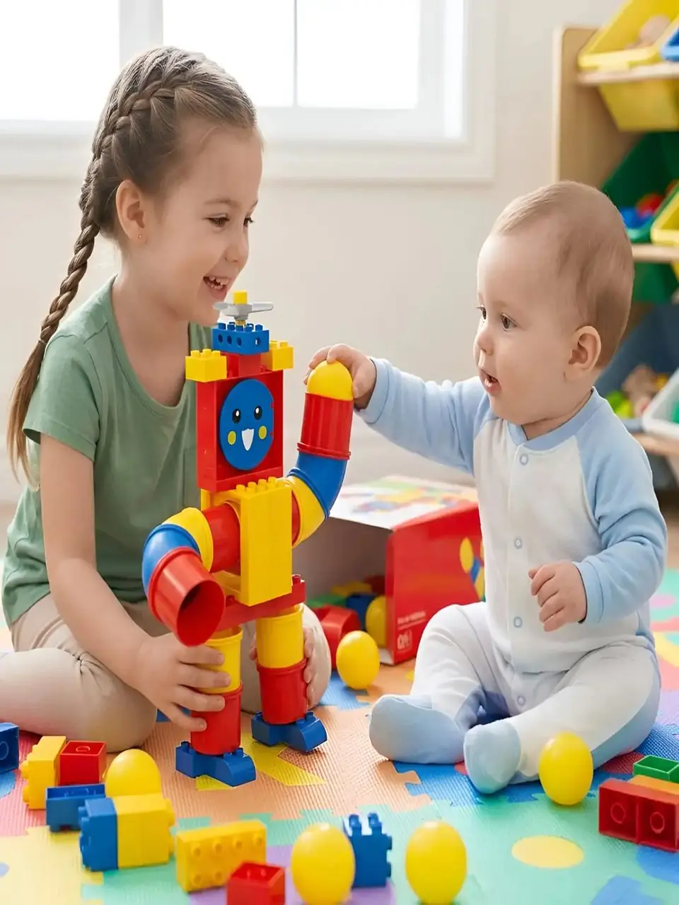 Set de Bloques de Construcción Robot Didáctico Interactivo 4