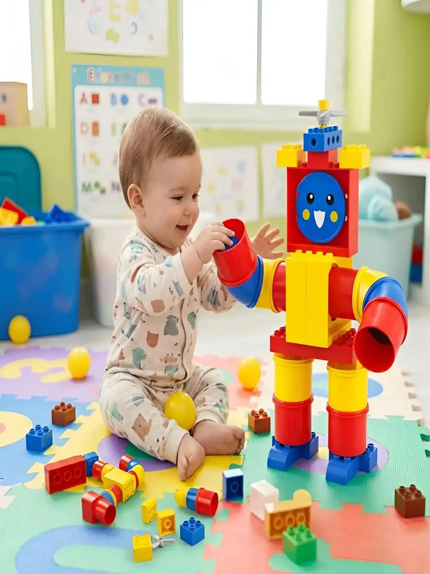 Set de Bloques de Construcción Robot Didáctico Interactivo 6