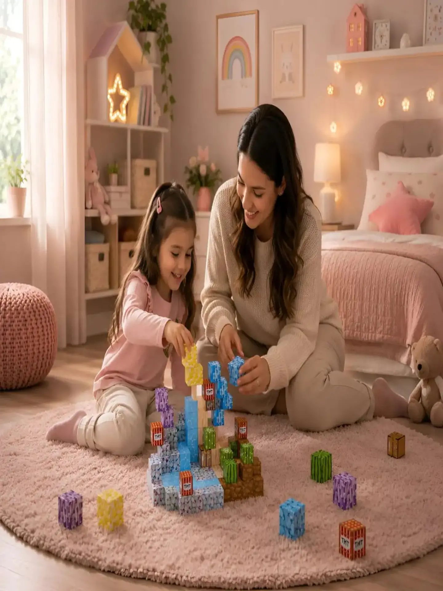 Set de Bloques Magnéticos 100 Piezas - Cubos de Construcción 4