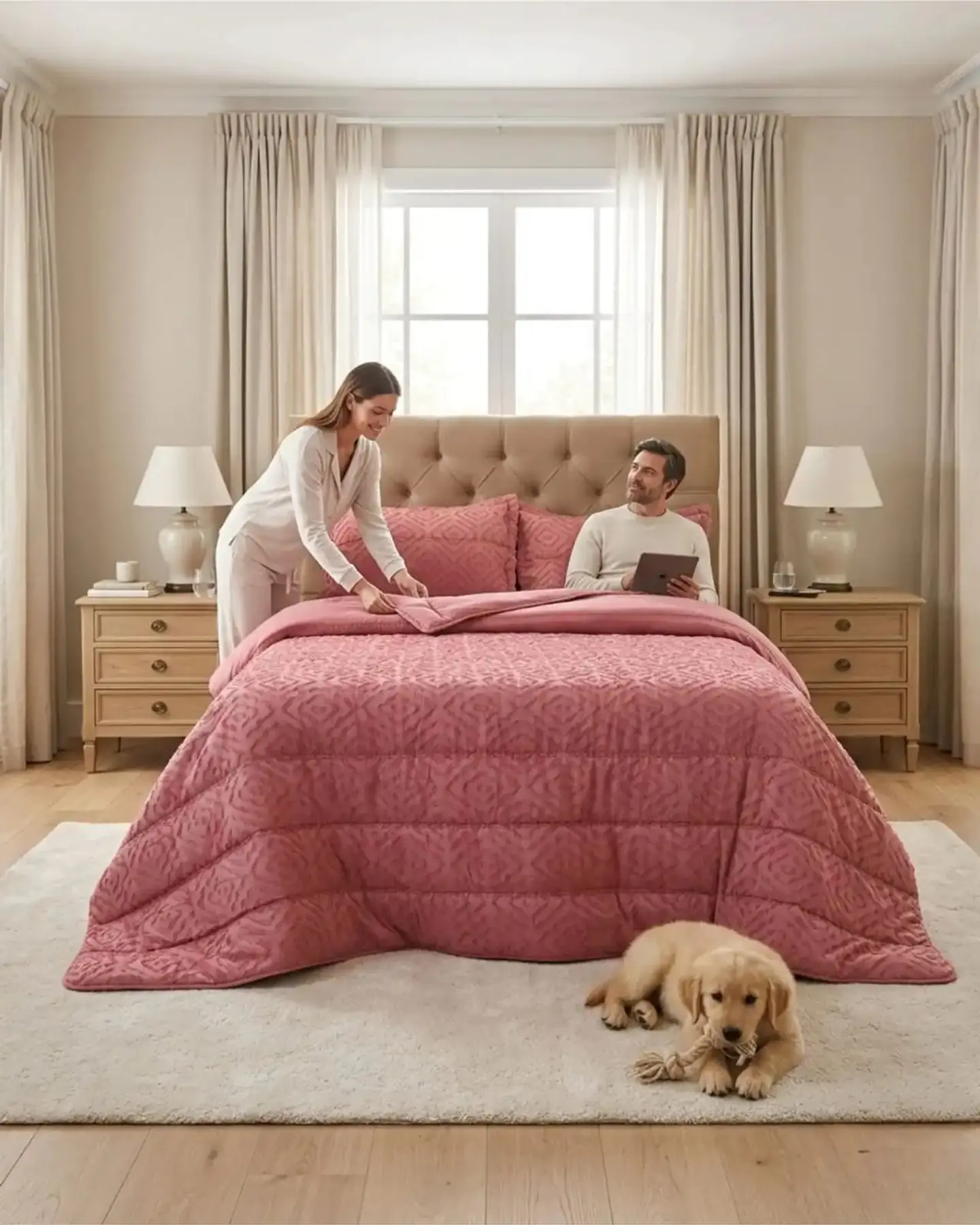 Plumón Ligero Super King Jacquard Sin Costuras 5