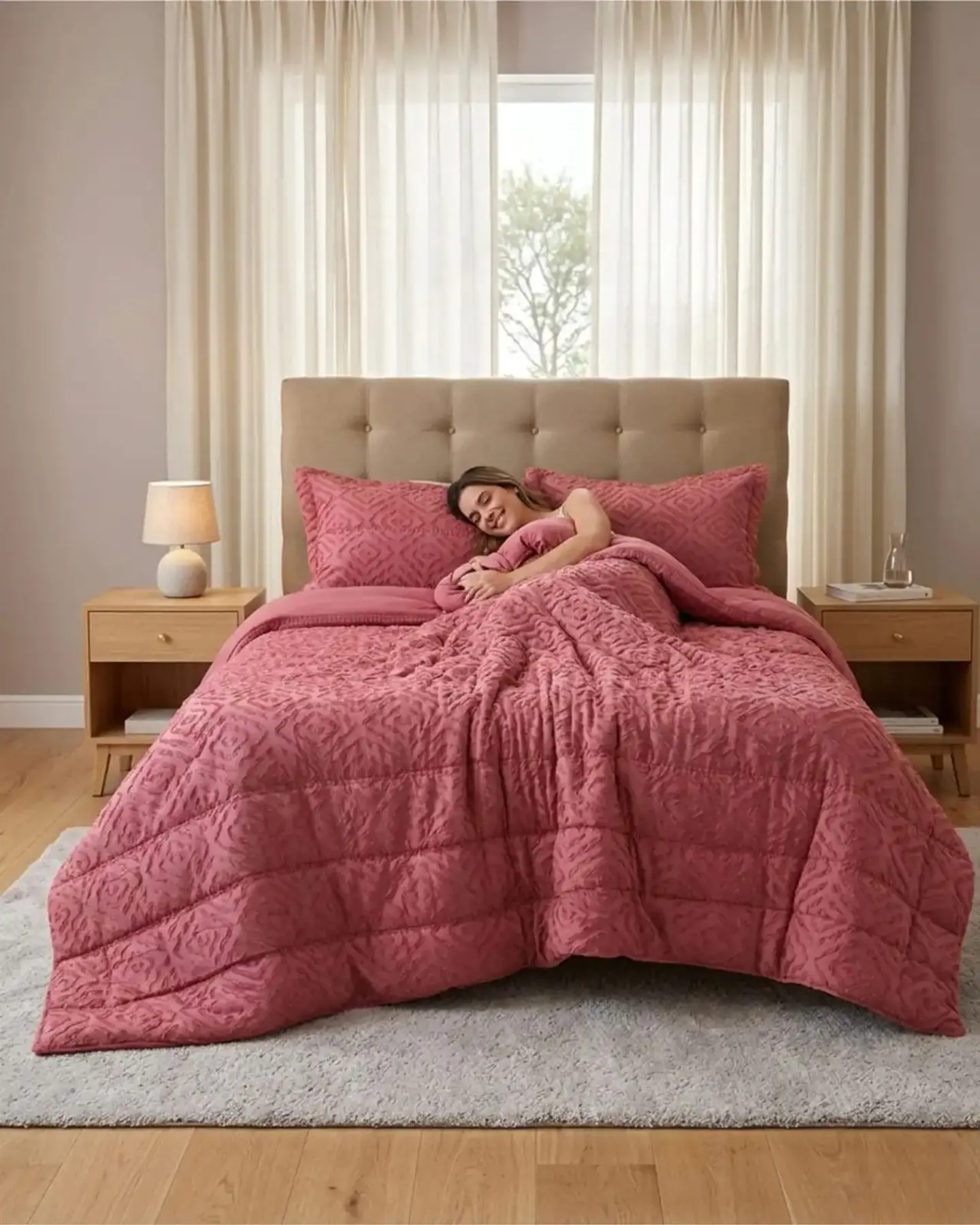Plumón Ligero Super King Jacquard Sin Costuras 6