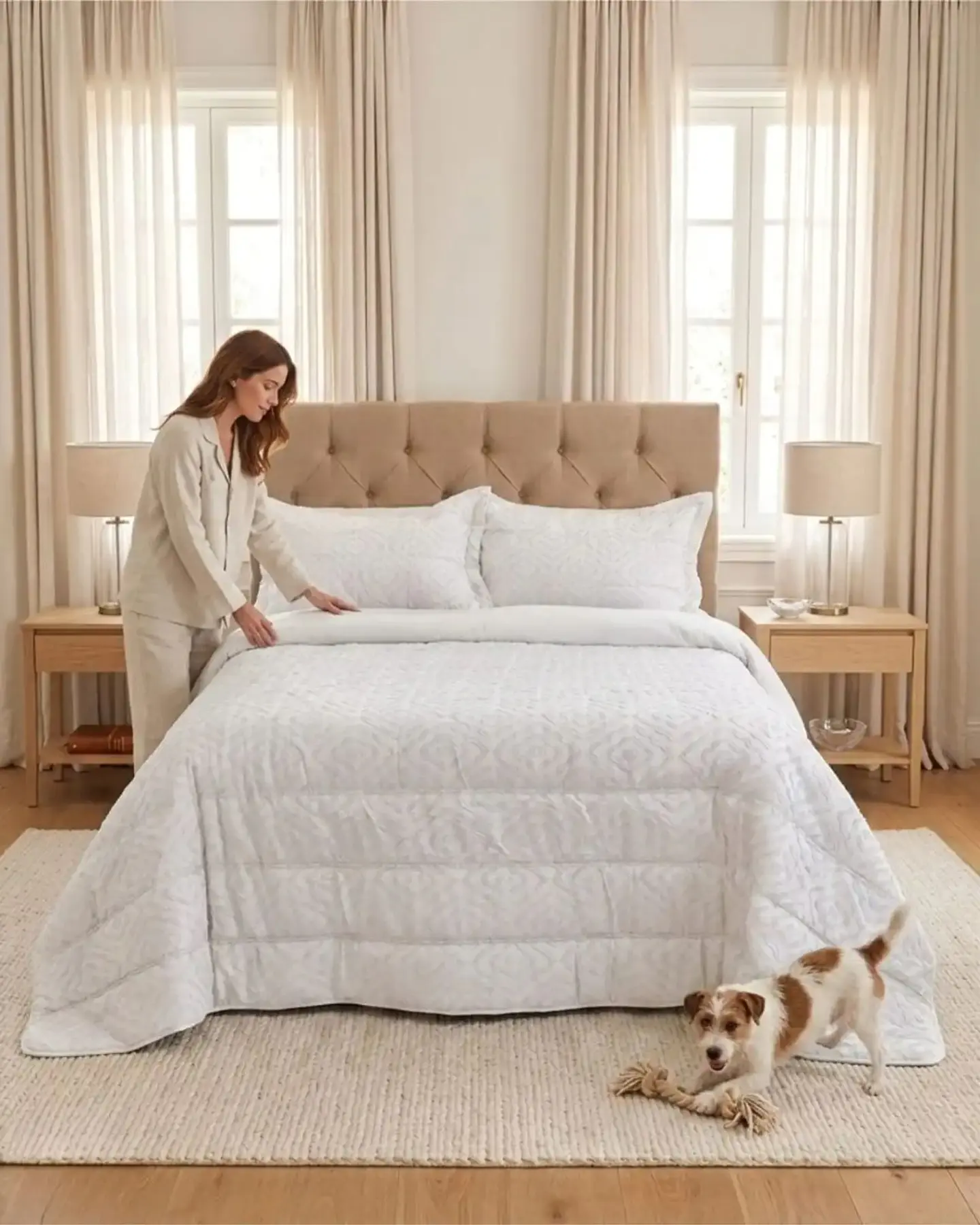 Plumón Ligero Super King Jacquard Sin Costuras 7