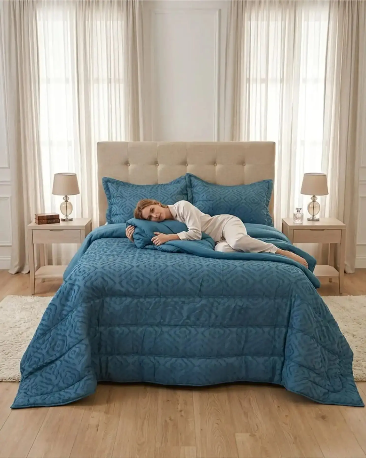 Plumón Ligero Super King Jacquard Sin Costuras 4