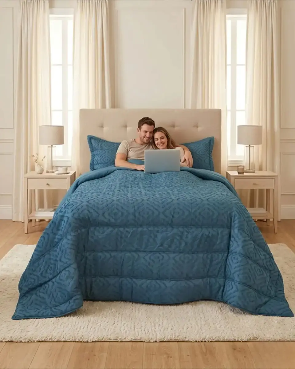Plumón Ligero Super King Jacquard Sin Costuras 6
