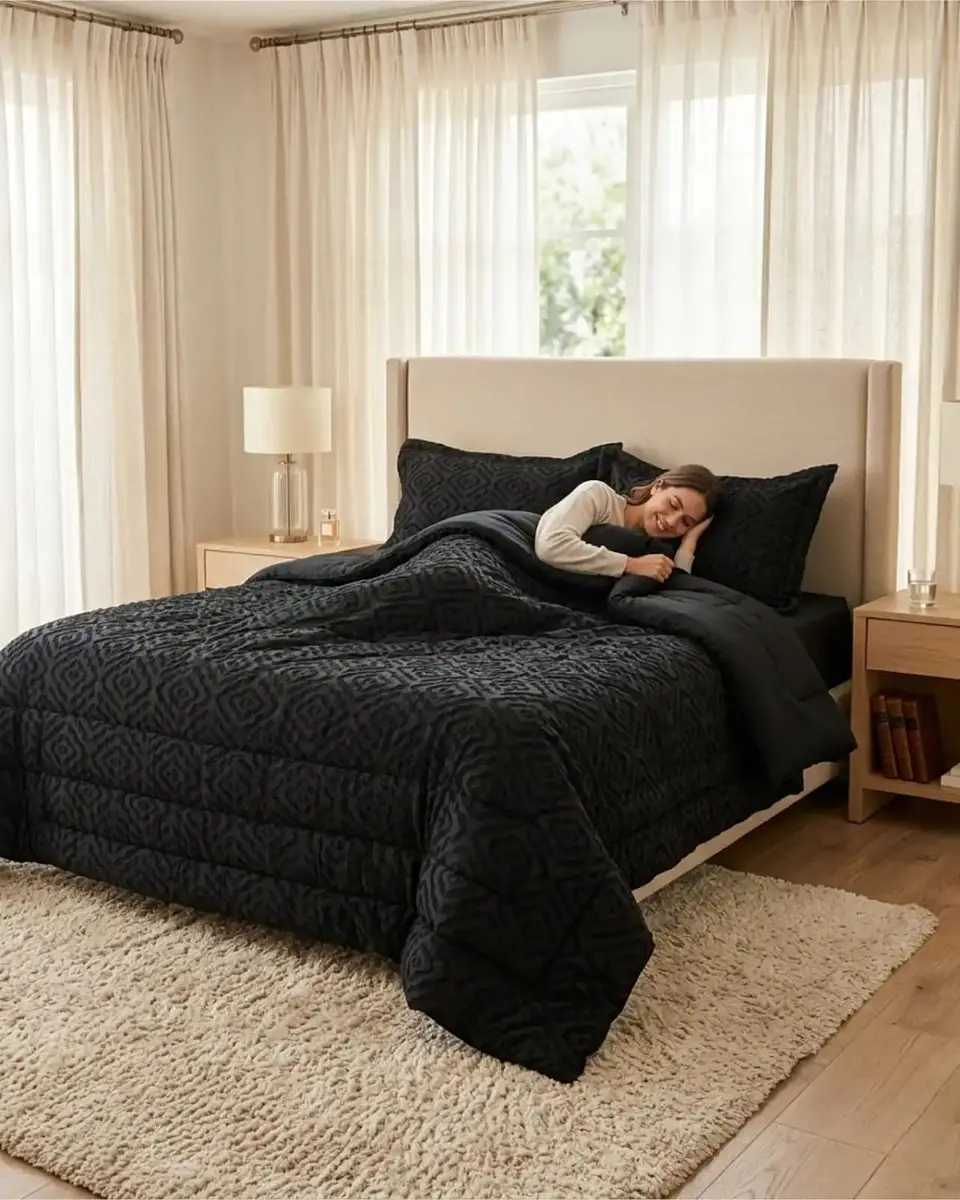 Plumón Ligero Super King Jacquard Sin Costuras 1