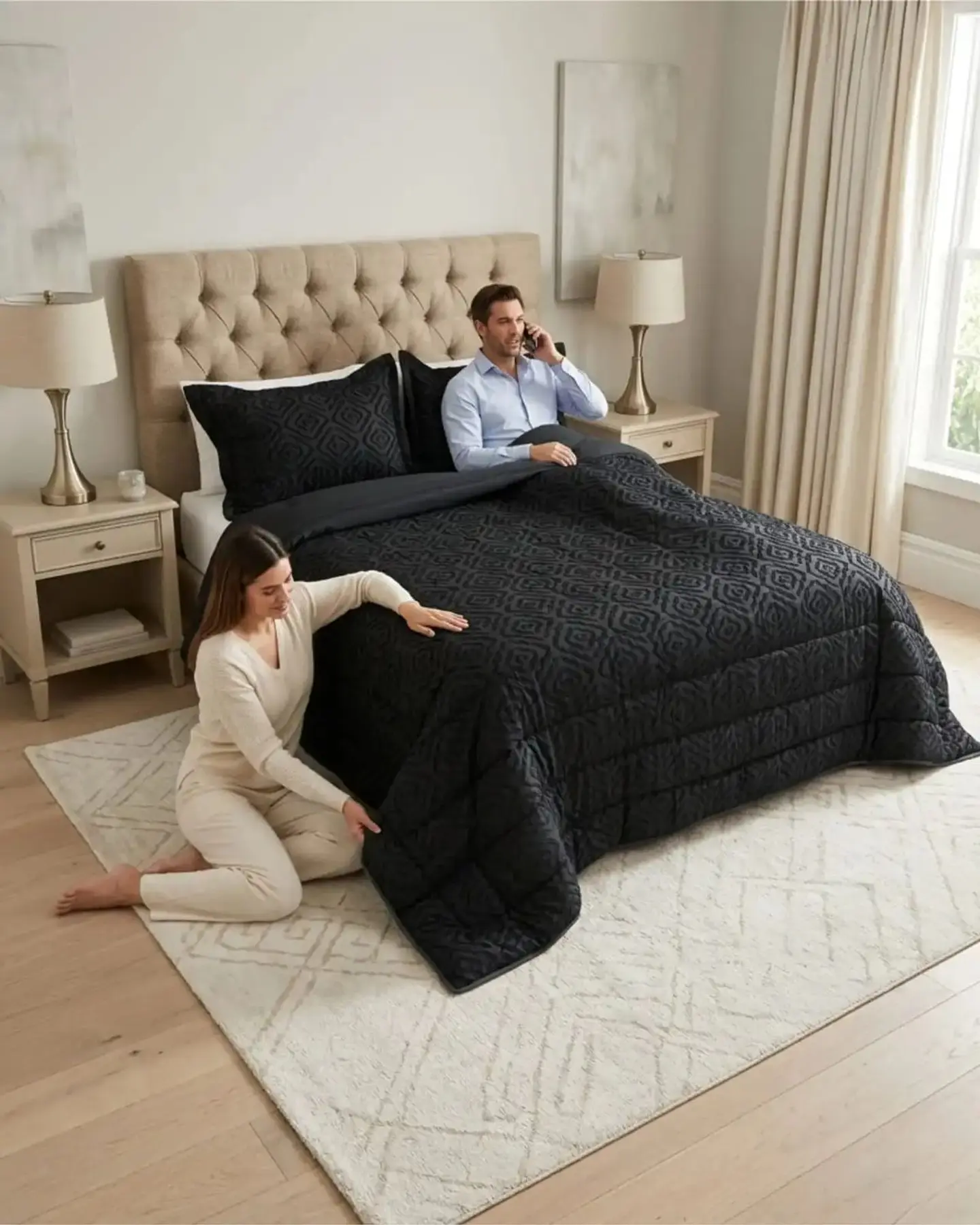 Plumón Ligero Super King Jacquard Sin Costuras 6