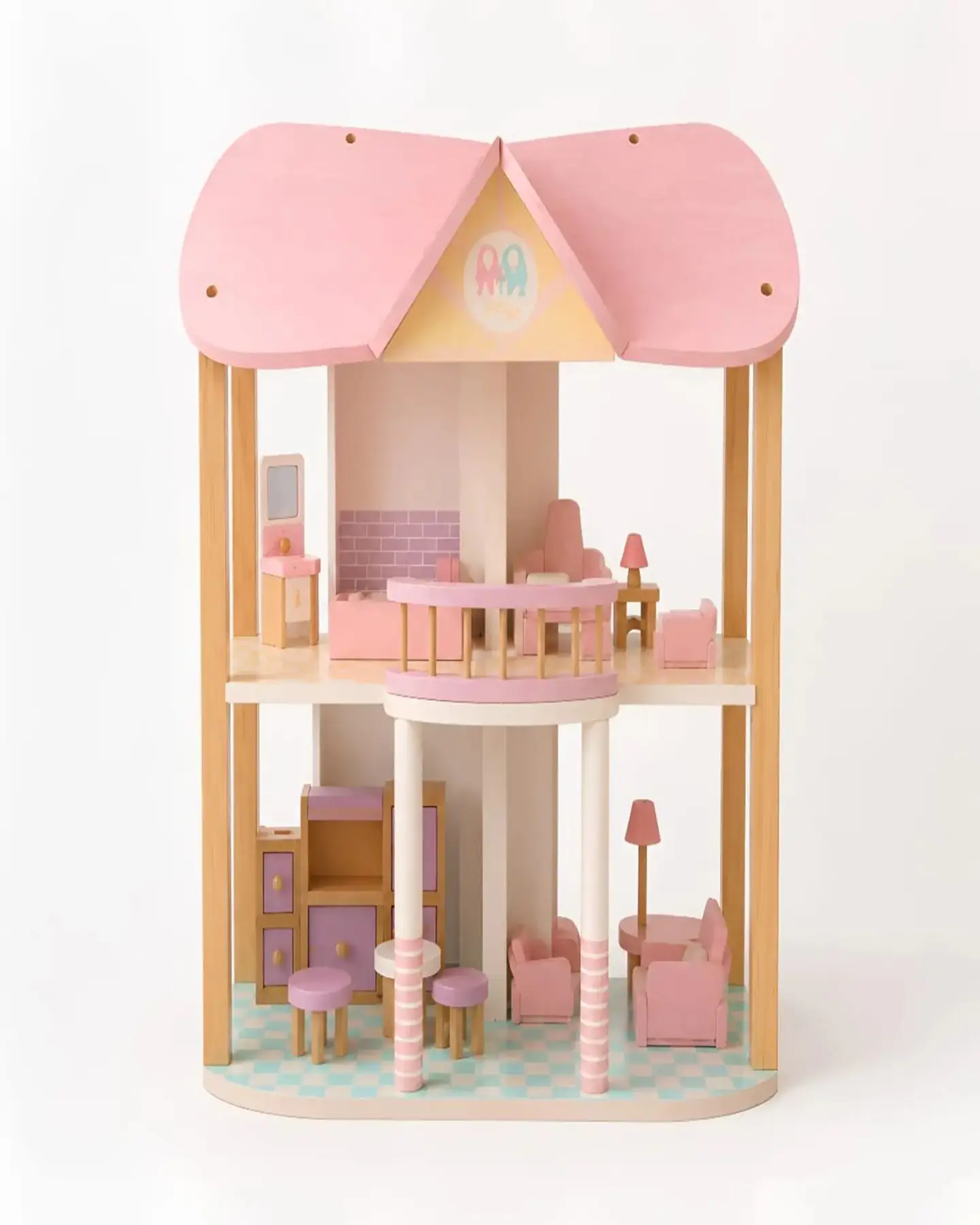 Casa de Muñecas de Madera con Muebles - Set de Juego Infantil 5