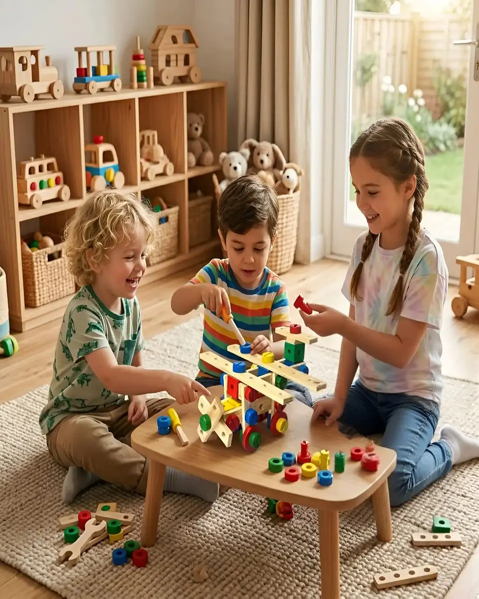 Set de Construcción de Madera Didáctico 3D 1