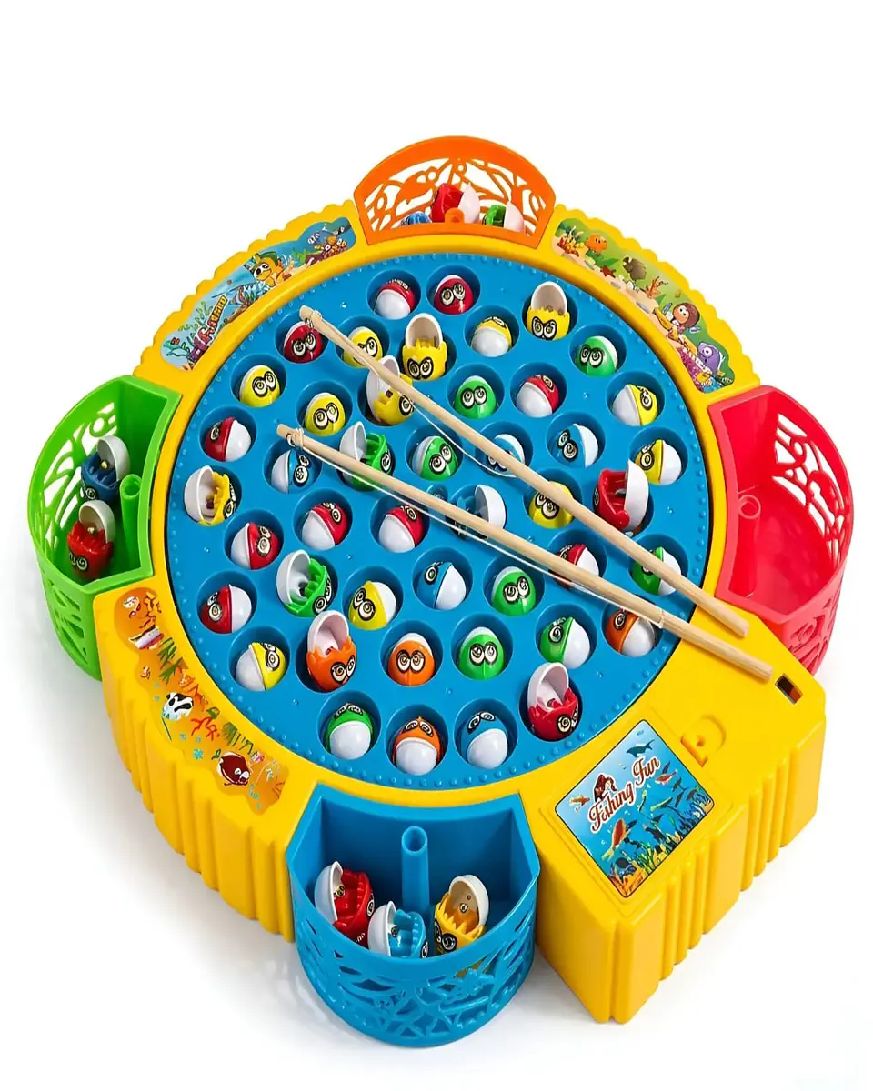 Juego de Pesca Musical Infantil Fishing Fun con Base Giratoria y Accesorios 6