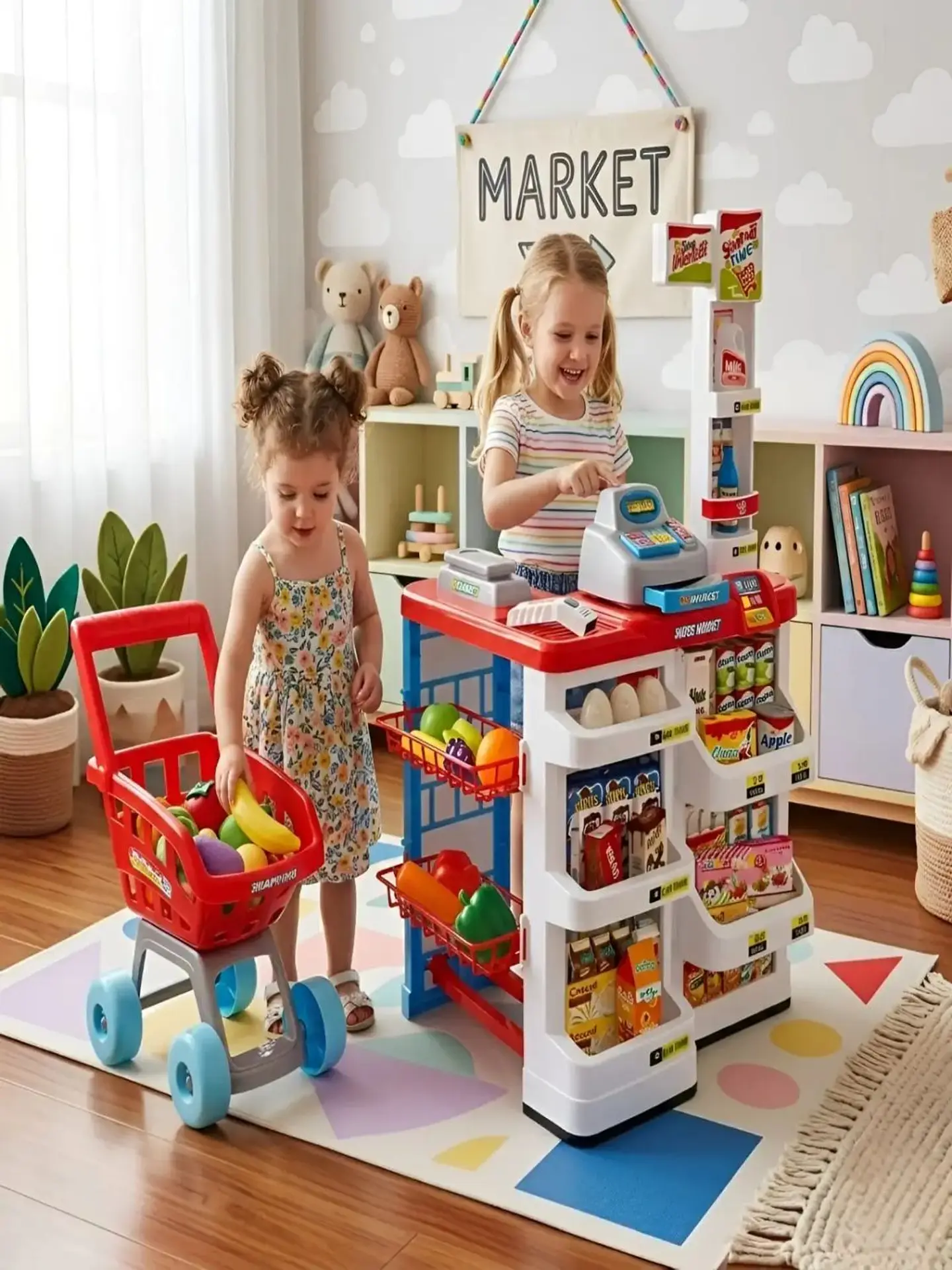 Set Supermercado de Juguete con Carrito y Accesorios 4
