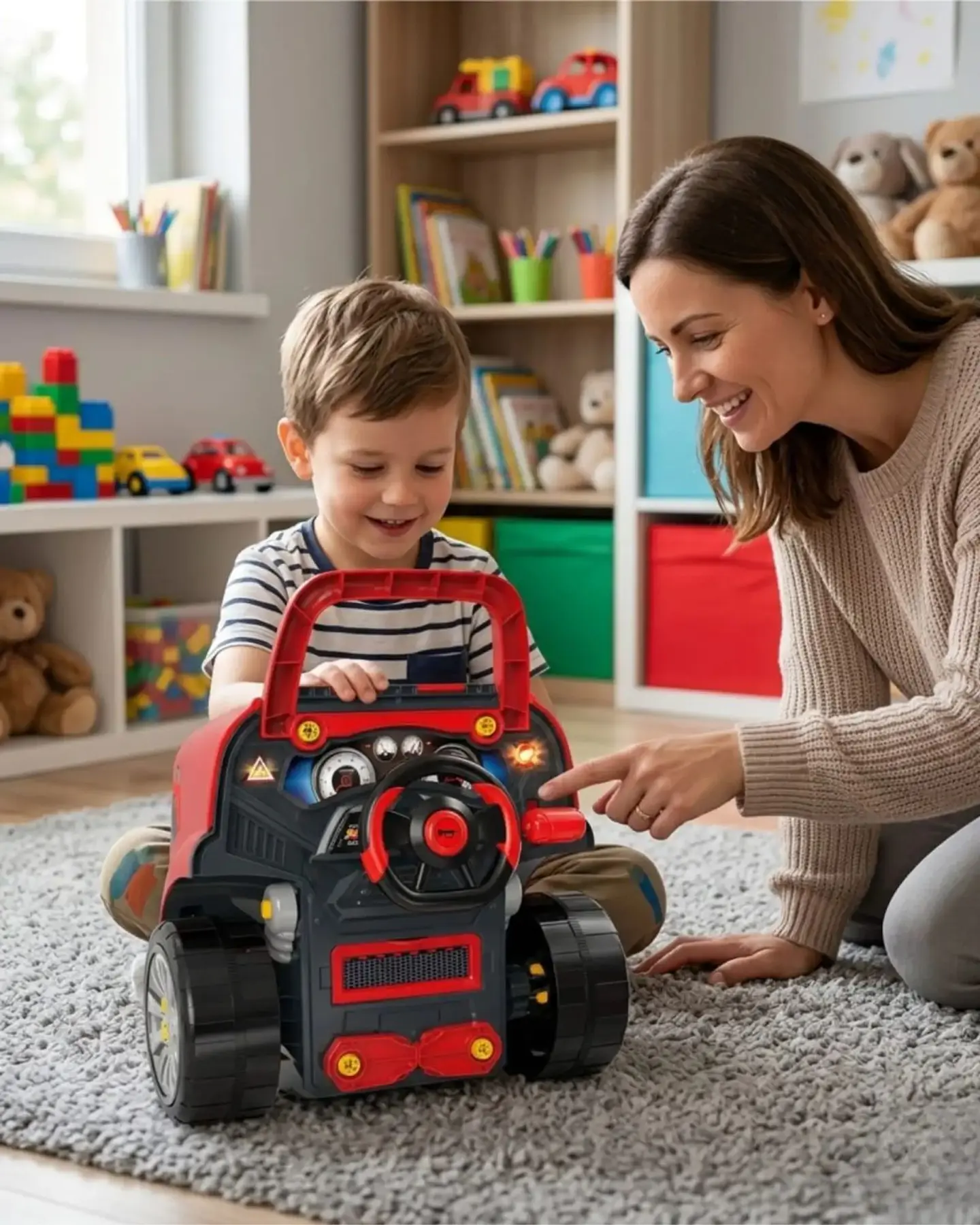 Camión Simulador Motor Taller Mecánico de Juguete 61 Pzs Rojo 2